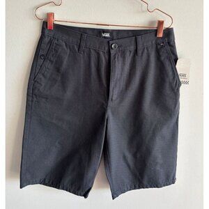 Vans Men Classic Chino Shorts Flat Front Lightweight Casual Regular Black Sz 30